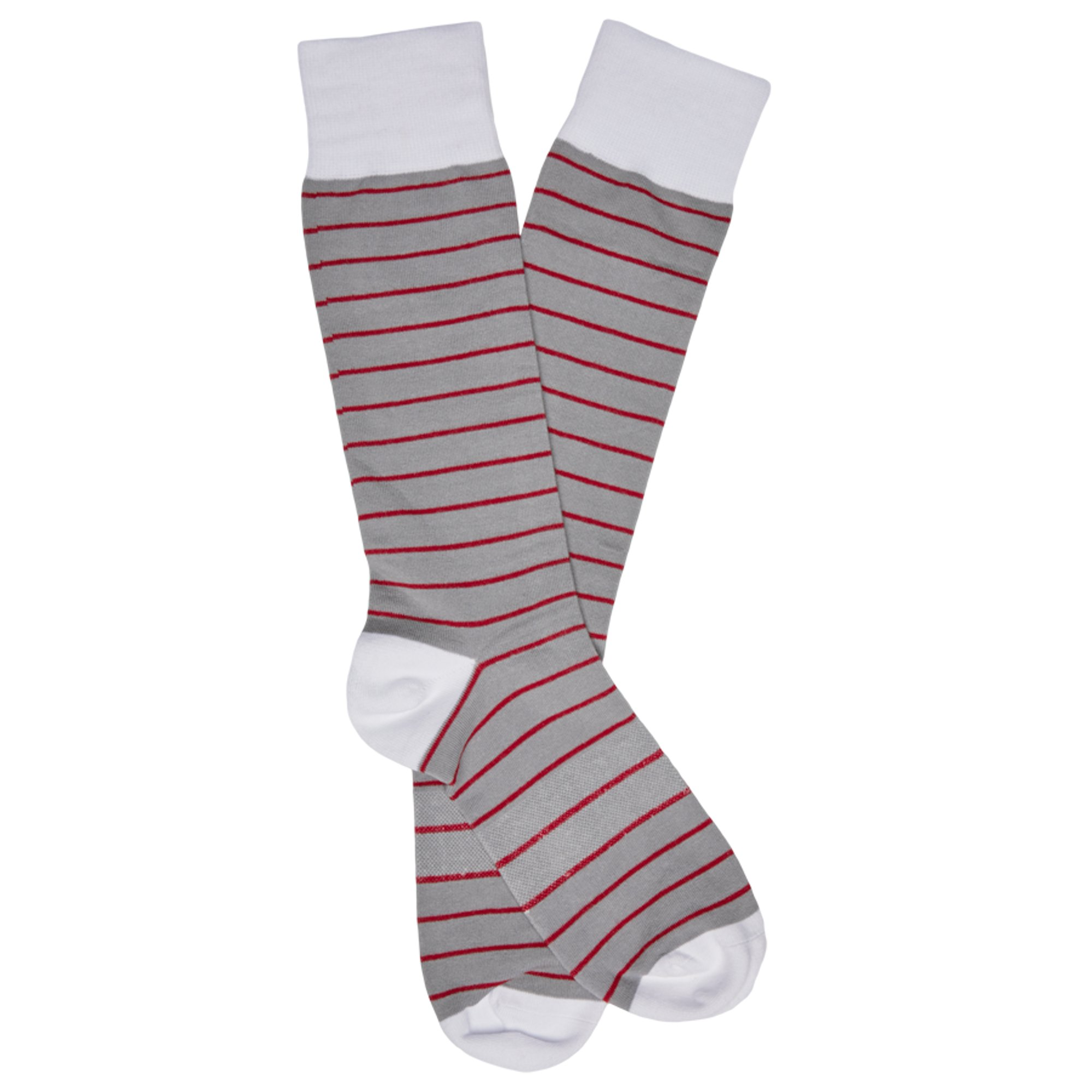 Crimson - Wide Stripe Socks