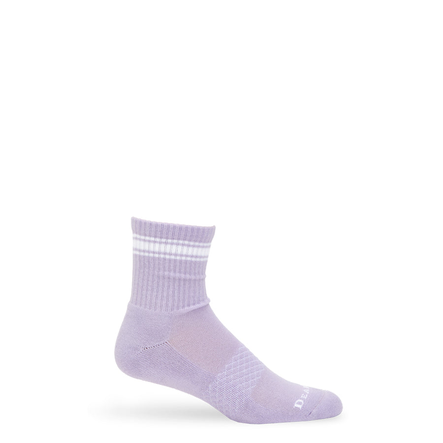 Lilac/White Quarter Crew Women's Socks