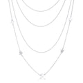 Multi-Chain Star Necklace with CZ