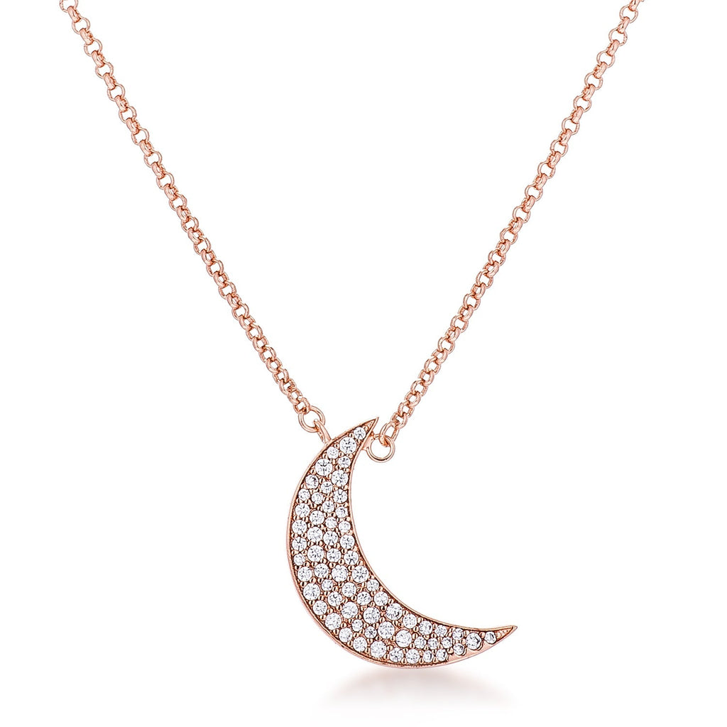 Avera To The Moon And Back Pendant Necklace In Gold Tone