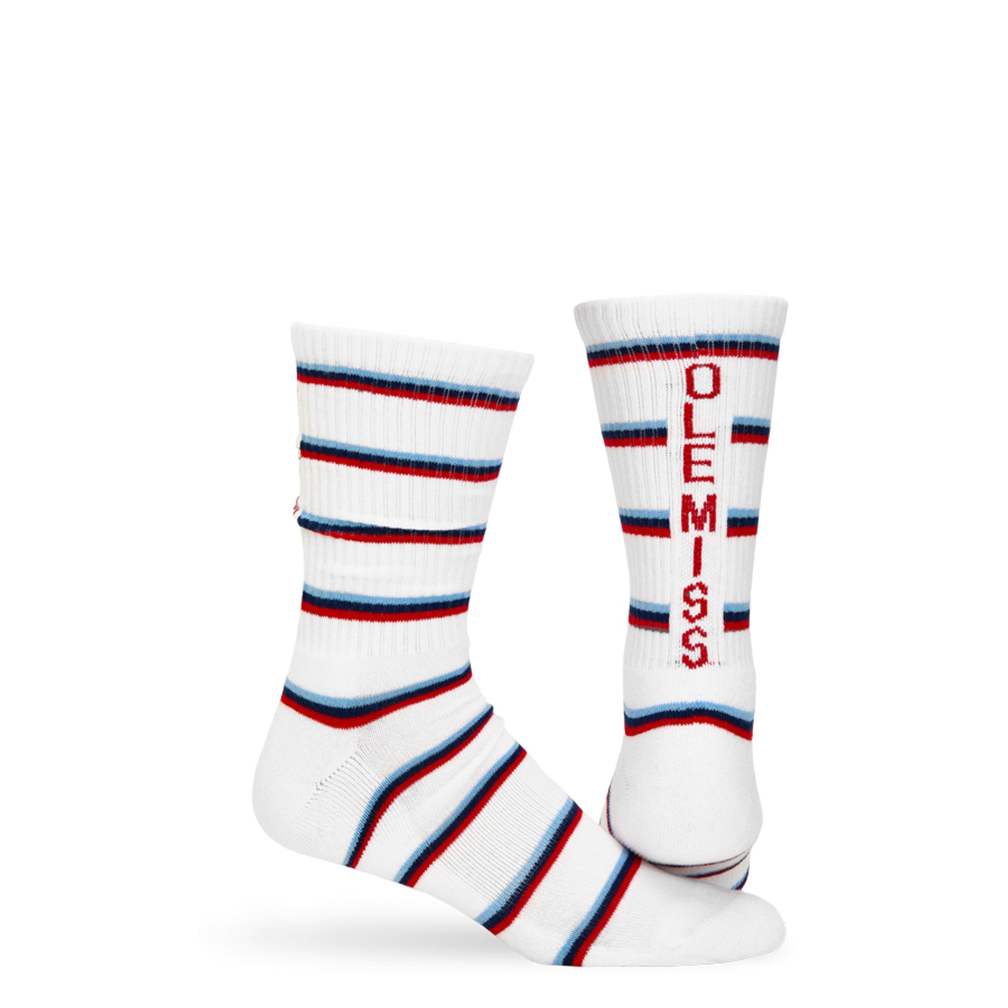White Stripe Ole Miss Casual Crew