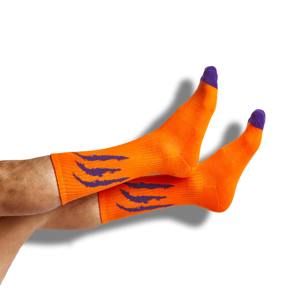 Purple / Orange Mixed Socks 4 Pack-A