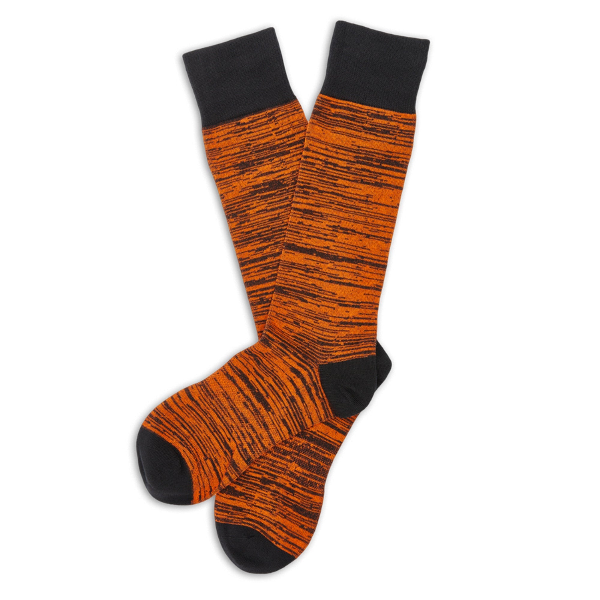 Orange and Black Marl Dress Socks
