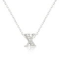 Avera Micro-Pave Initial X Pendant In Sterling Silver