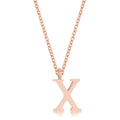 Avera Elaina Stainless Steel X Initial Necklace
