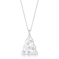 Avera .2 ct CZ Christmas Tree With Mixed Stars Pave Holiday Pendant