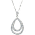 Avera Evening Teardrop Pendant In Polished Silver
