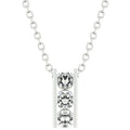 Avera Triplet Cubic Pendant Necklace in Sterling Silver
