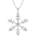 Avera Winter Elegance Snowflake Pendant in Sterling Silver