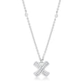 Avera Timeless Pave Necklace In Sterling Silver