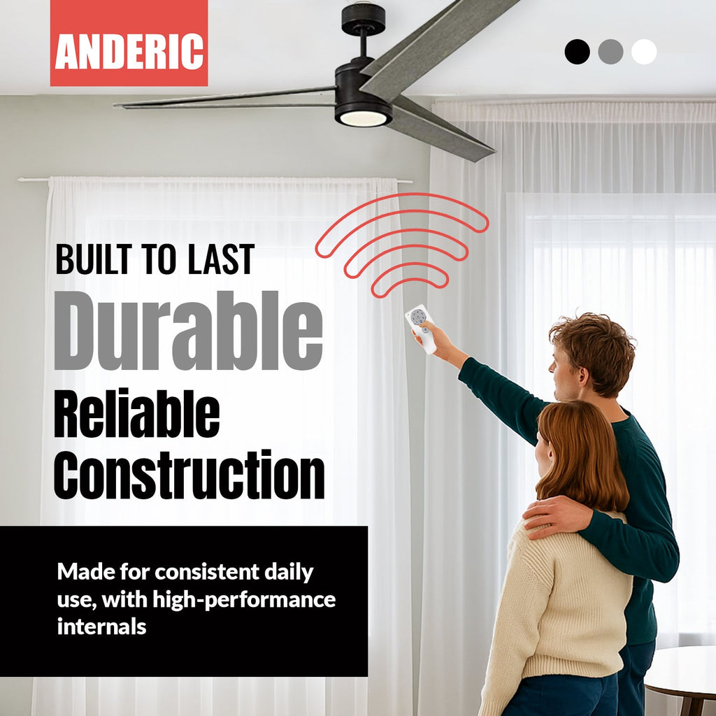 Anderic DC1/DC8 Replacement Ceiling Fan Kit | DC8-96SG8 Receiver & DC1 Remote Control