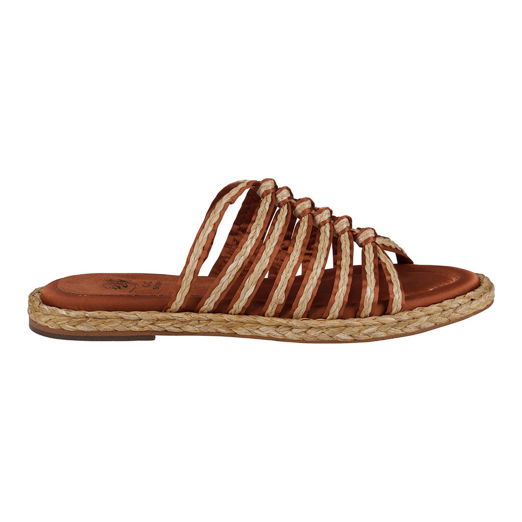 Women's Phoenix Cognac Espadrille Strappy Flat Sandals