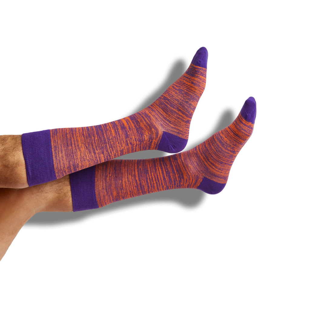 Purple / Orange Mixed Socks 8 Pack