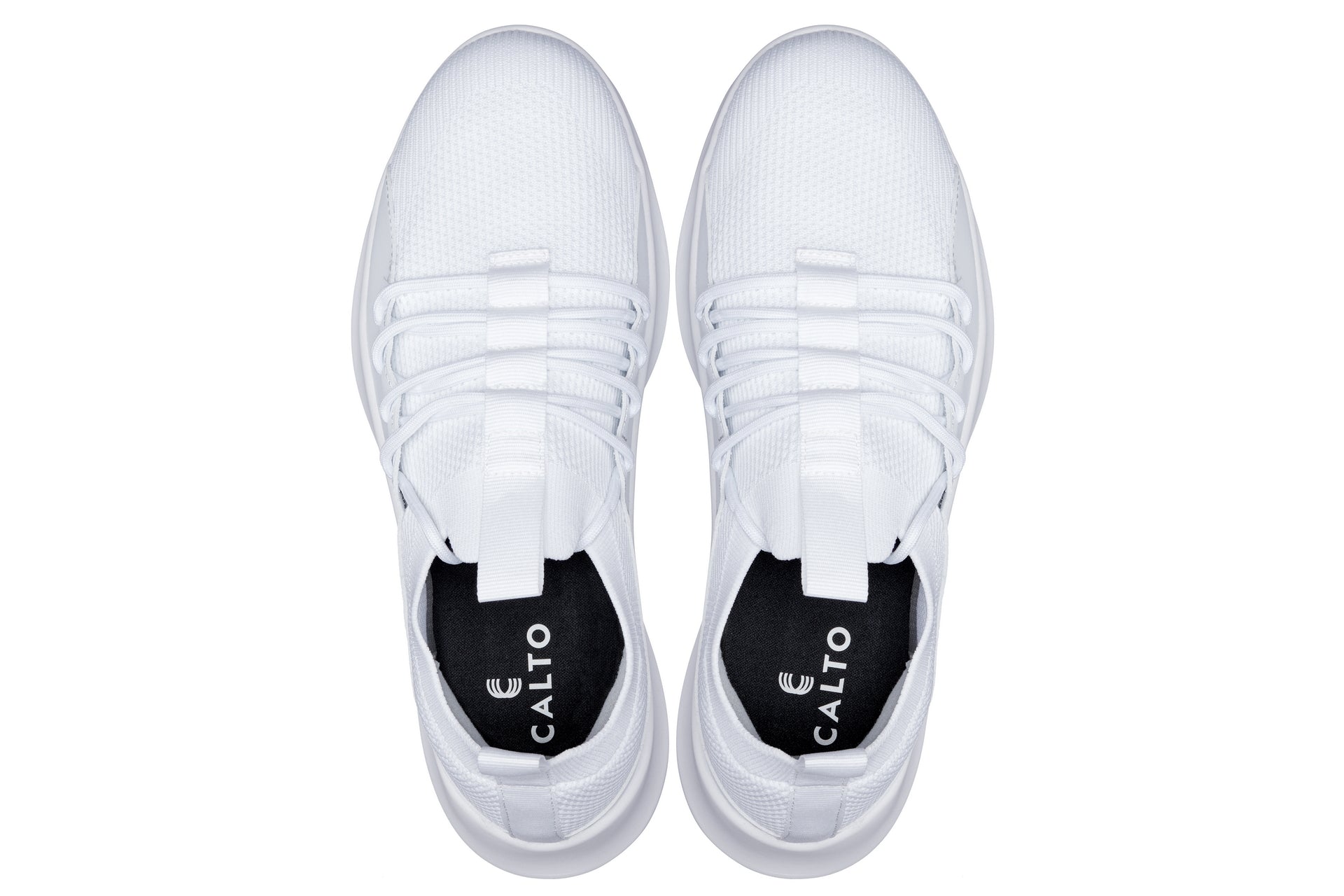 CALTO - Q131 - 2.4 Inches Taller (Off-White/White Sole) - Ultra Lightweight Sneakers