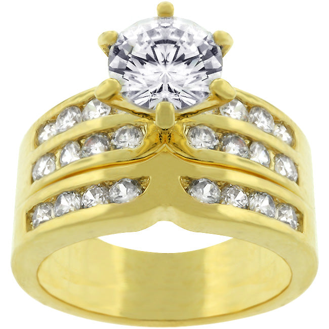 Avera Radiant Elegance Formal Engagement Set in 14k Gold