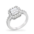 Avera Signature Collection Pave Asscher Cut Ring 5 / Silver