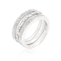 Avera Simple Cubic Zirconia Ring Set In Two-Tone Finish