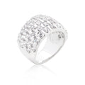 Avera Princess Cut Channel Set Sterling Silver Ring Size 5