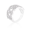 Avera Cubic Zirconia Circular Ring In Polished Silver
