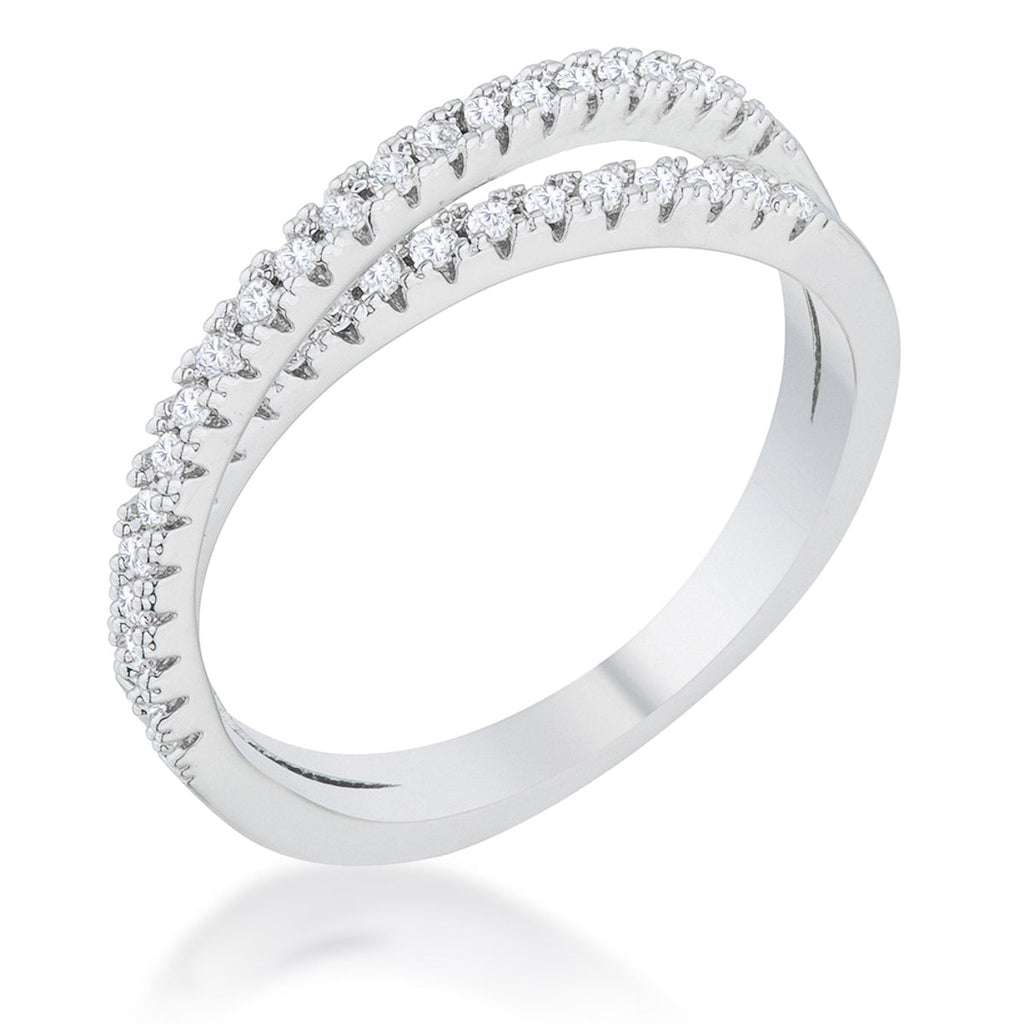 Avera Mara 0.4ct Cubic Zirconia Intertwined Simple Ring