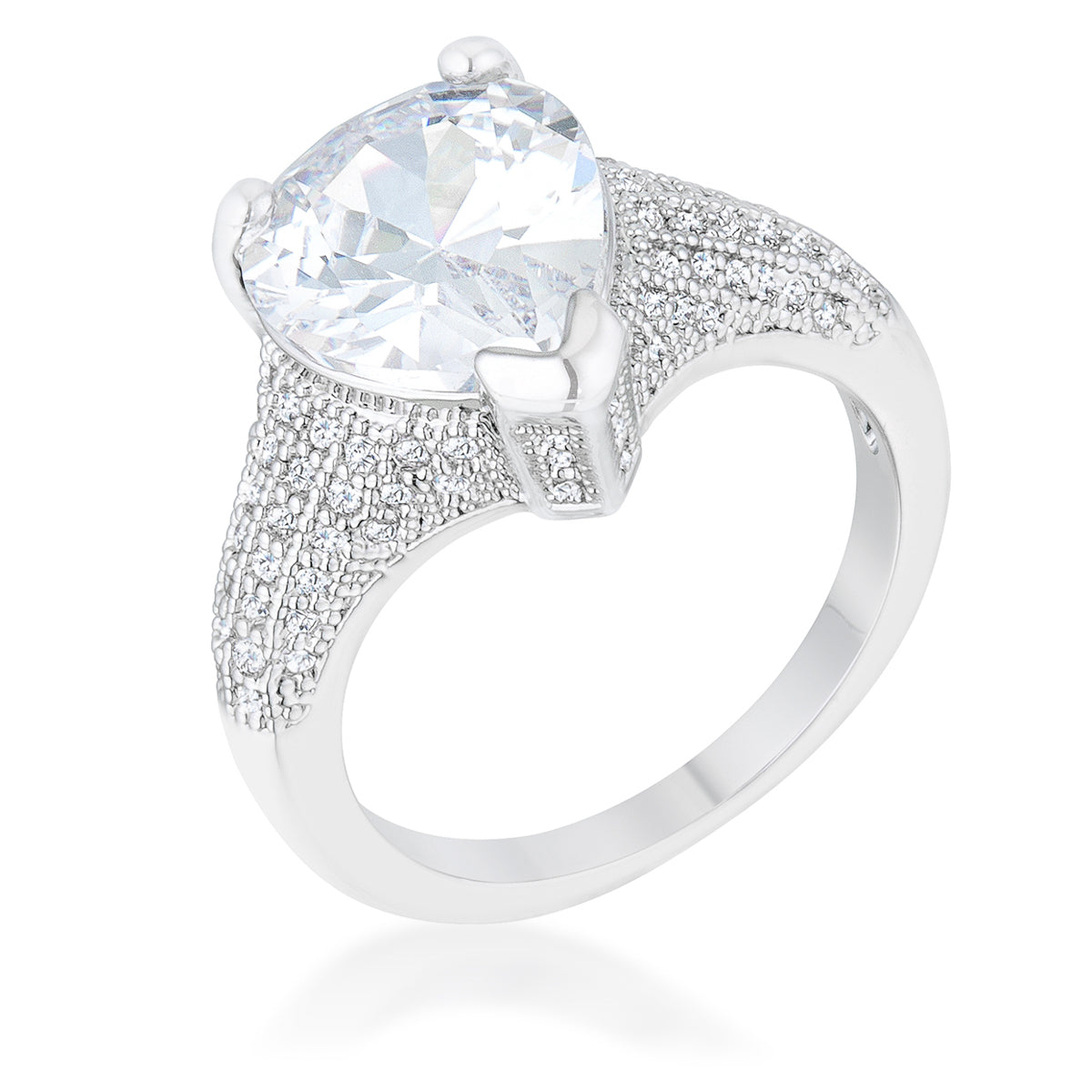 Avera Rhyne 5.8ct Pear Cut Cubic Zirconia Cocktail Ring