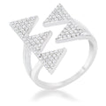 Avera Nori 0.63ct Cubic Zirconia Geometric Contemporary Ring