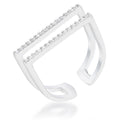 Avera Jenn 0.2ct Cubic Zirconia Pave Parallel Ring