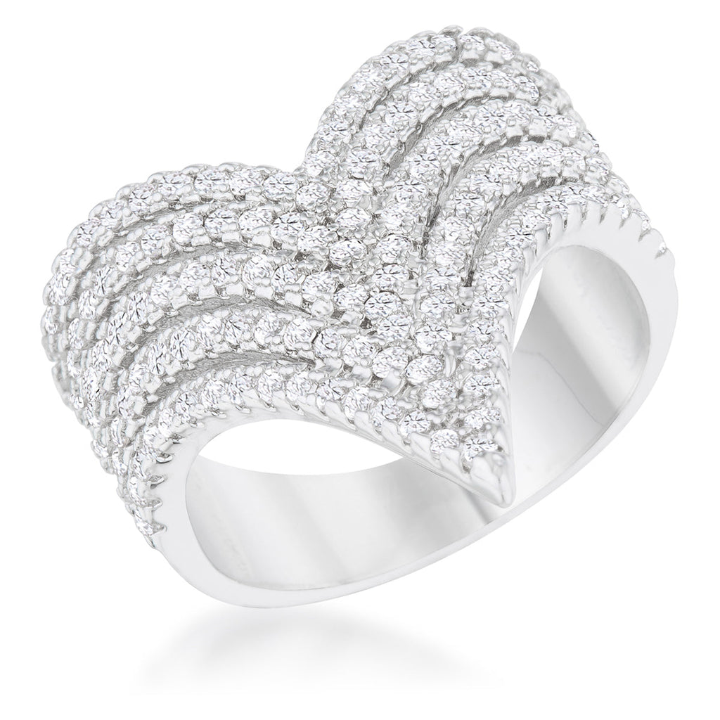 Avera Vera 1.42ct Cz Vintage Inspired Cocktail Ring In Silver