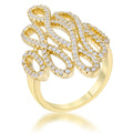 Avera Natasha 0.94ct Cubic Zirconia 14k Contemporary Cocktail Ring