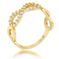 Avera Mina 0.35ct Cubic Zirconia 14k Gold Infinity Ring