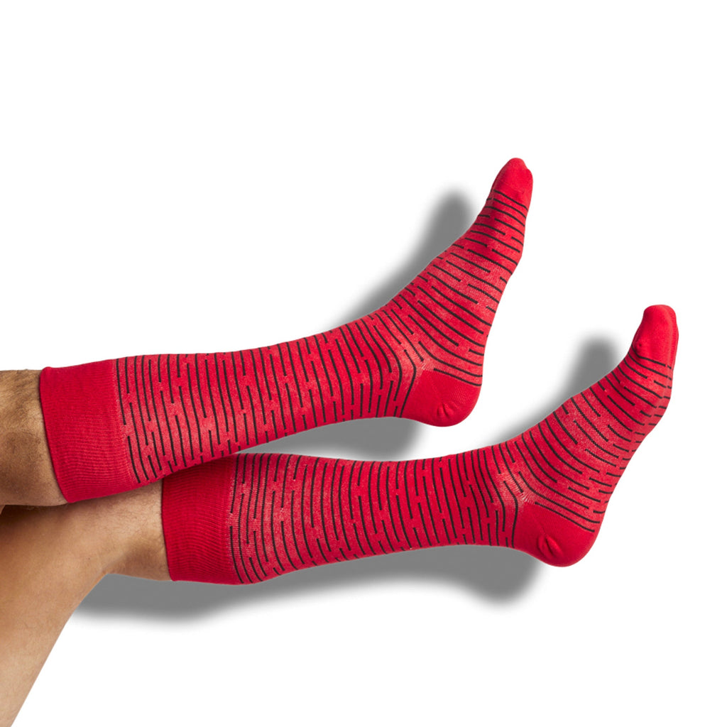 Red / Black Mixed Socks 8 Pack