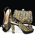 Italian Shoes And Bag Sets For Evening Party With Stones ED1-60
