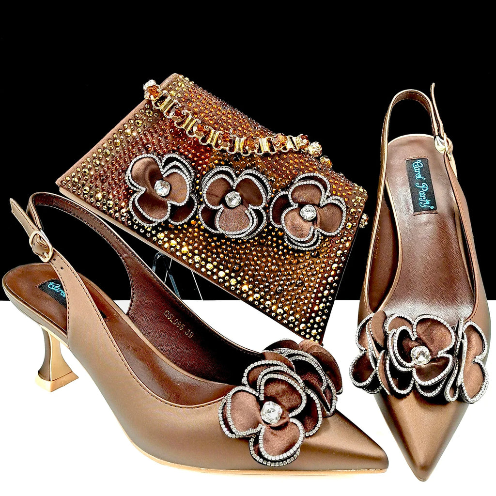 Italian Shoes And Bag Sets For Evening Party ED128