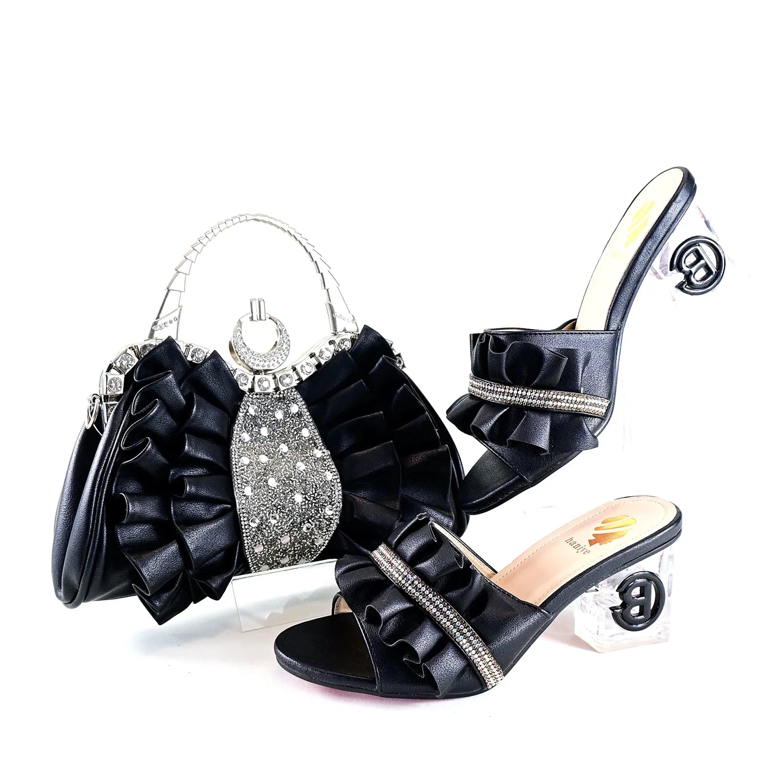 Elegant Italian Shoe and Bag Set HJY65