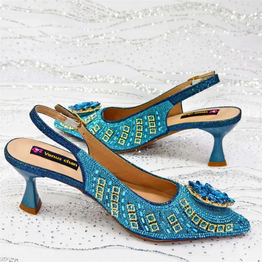 Italian Butter-fly Design Wedding Shoes with Bag Set EDS59