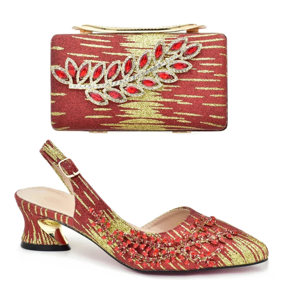Latest Italian Shoe and Bag Set GBH56