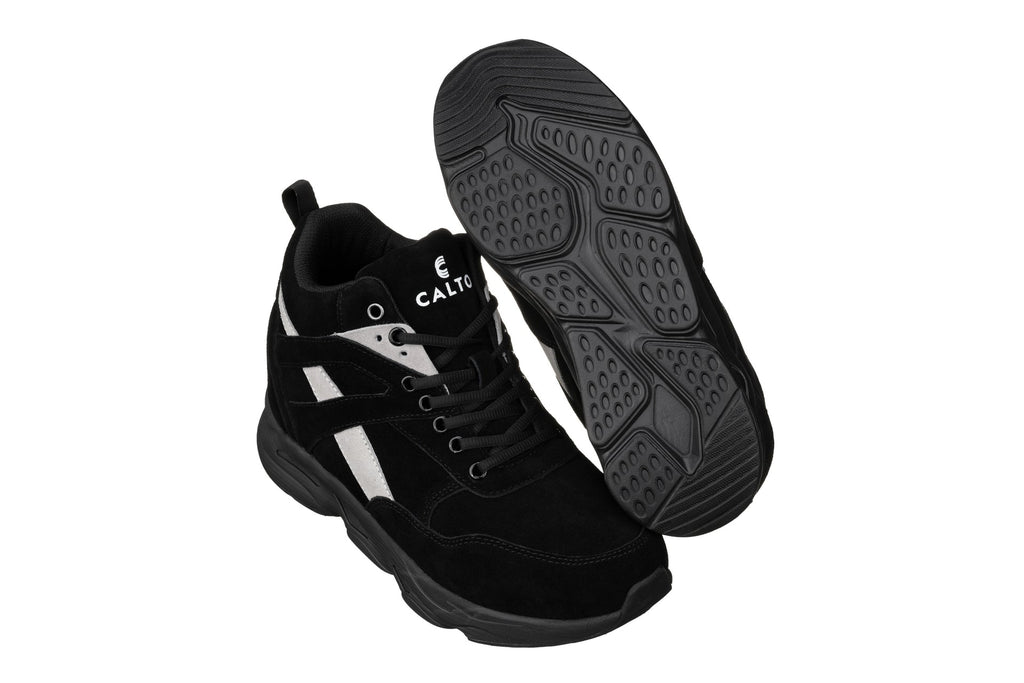 CALTO - S33594 - 4 Inches Taller (Black/Grey) - Sneakers