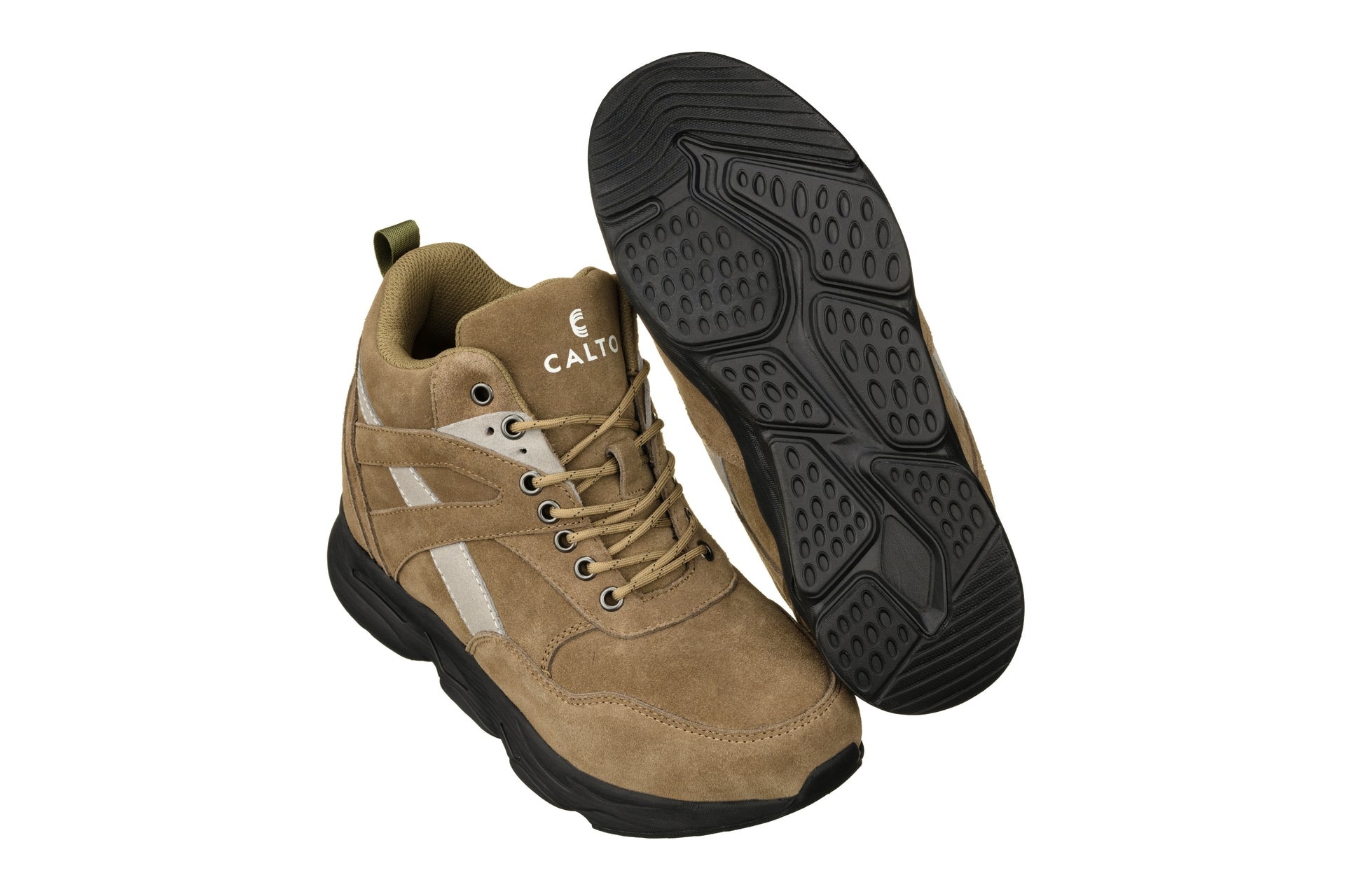 CALTO - S33596 - 4 Inches Taller (Olive Green) - Sneakers