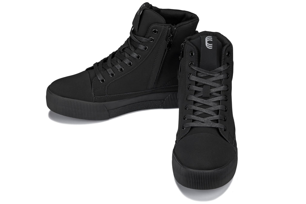 CALTO - S3421 - 2.4 Inches Taller (Black) - Cap Toe High Top Zip-Up Sneaker Boots