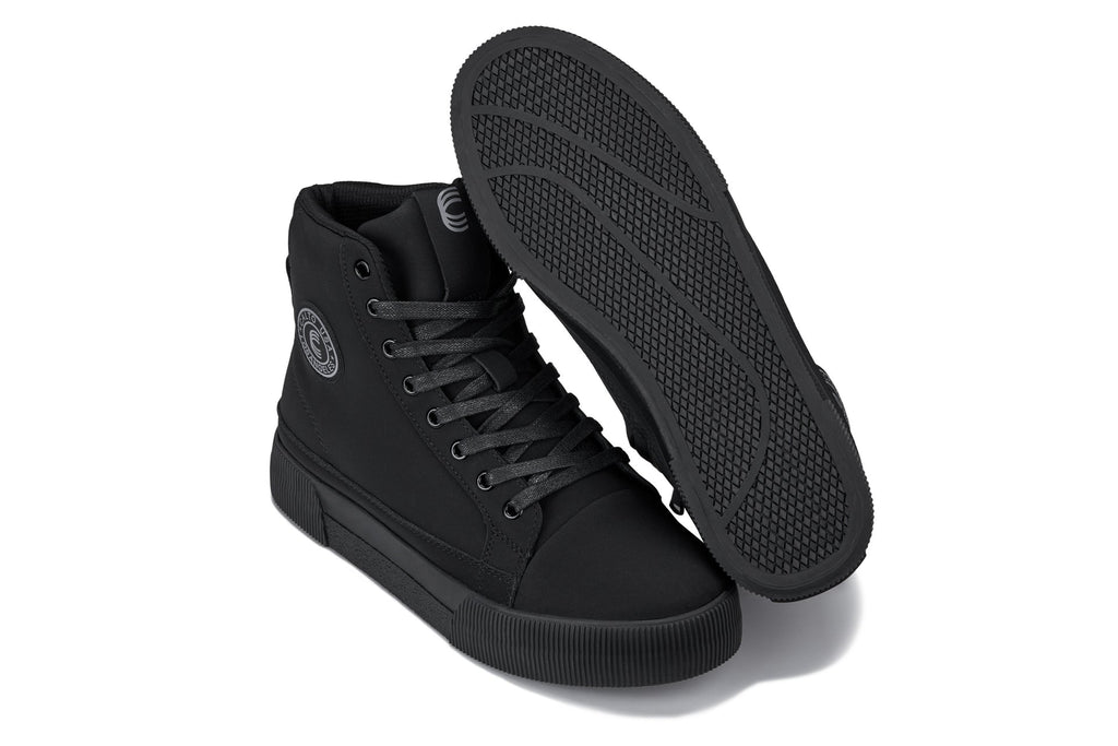 CALTO - S3421 - 2.4 Inches Taller (Black) - Cap Toe High Top Zip-Up Sneaker Boots