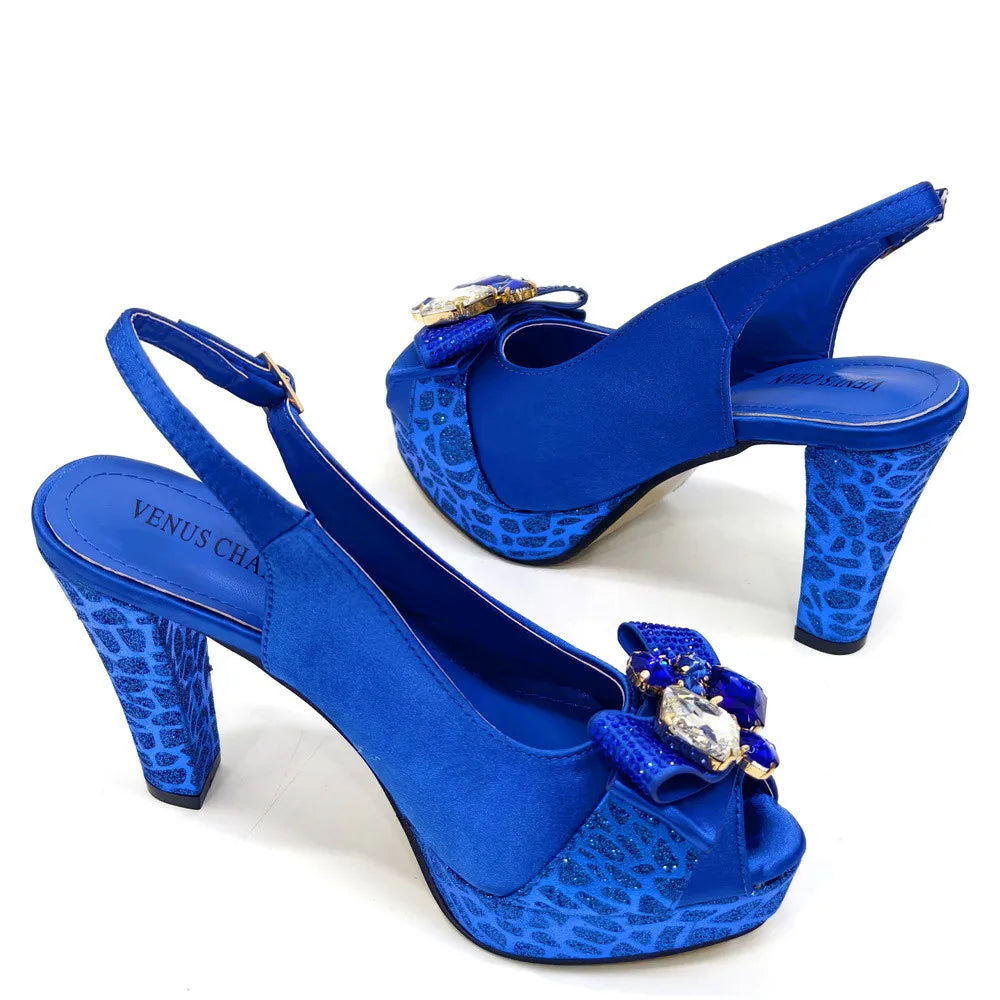 New Fashion Evening Shoes and Bag Set HTY543