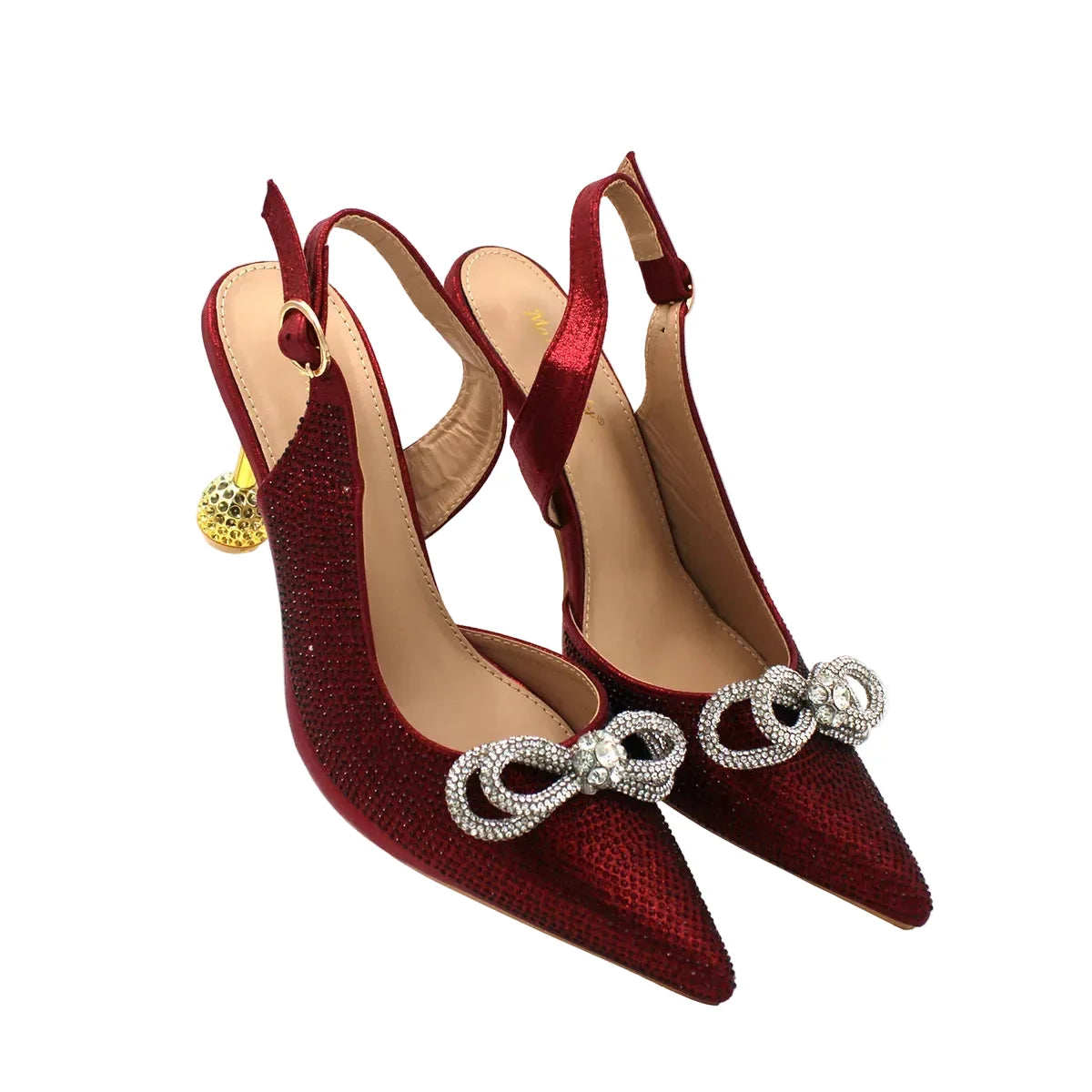 High-Quality Ladies Sandal Shoes Matching Bag Set EDR321