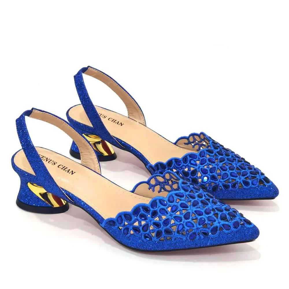 New Low Heel Pointed-Toe Shoes and Bags Set