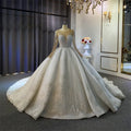 New Elegant Bridal Gowns With Pearl FSM-224T