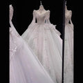 White Long Sleeved High-end Wedding Dress EDW2309
