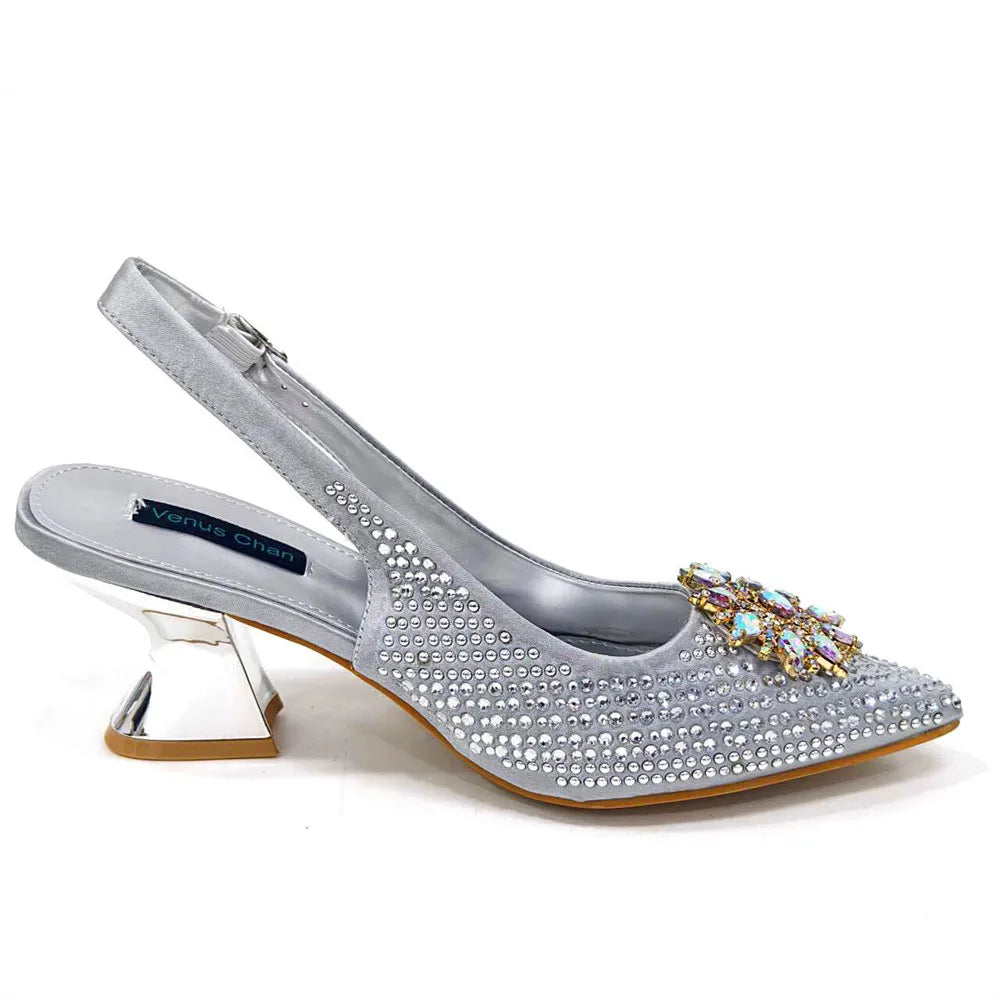 Italian Design Shoes And Bag Paired With Handmade Petal Clutches