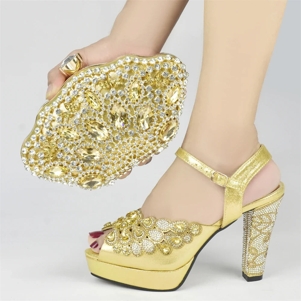 New Italian Party Shoes and Bag Set TYR56