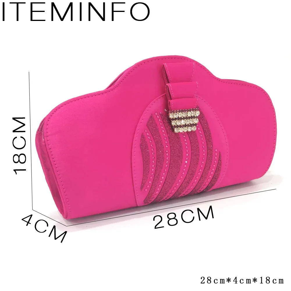Ladies Shoes With Matching Bag Set for Party ED320