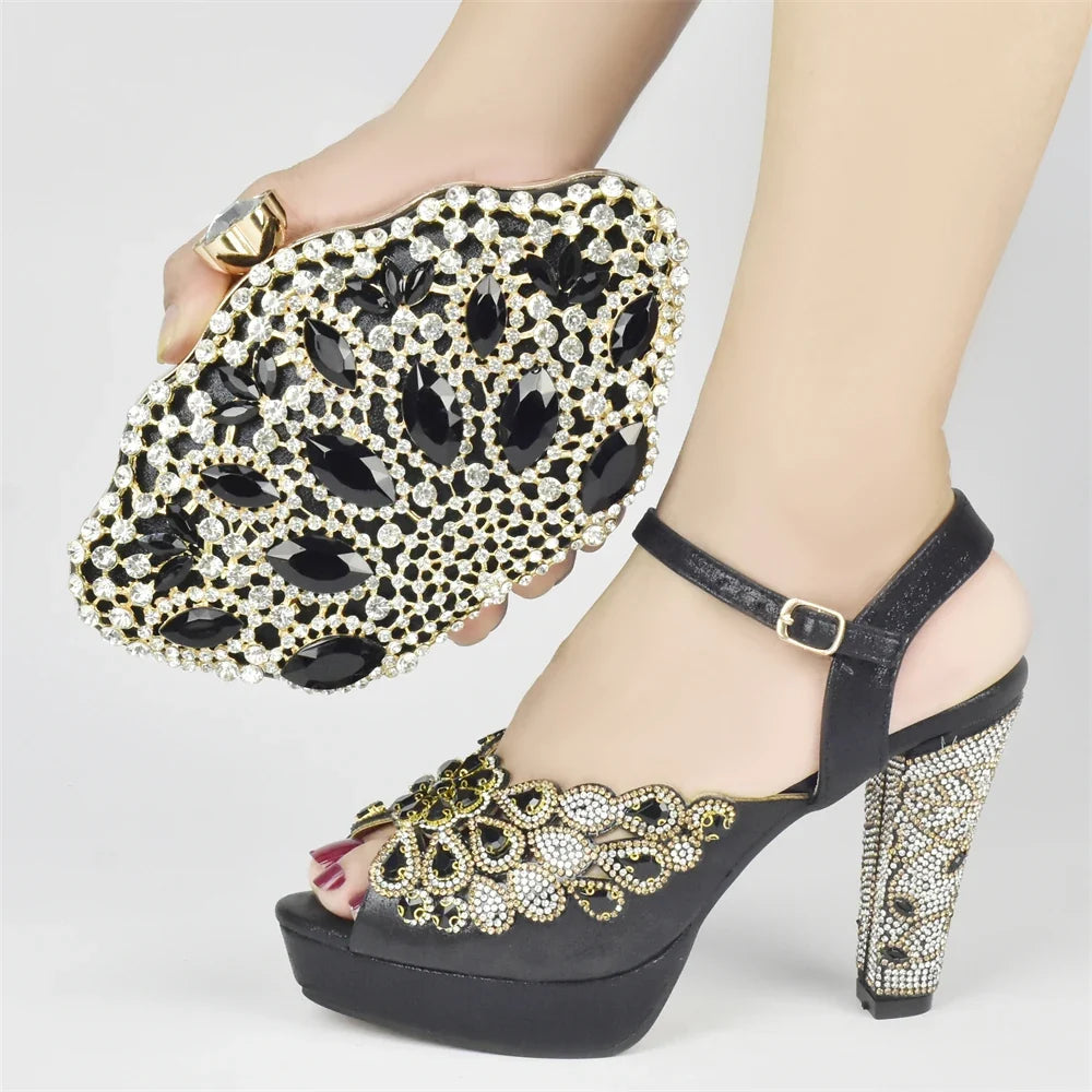 New Italian Party Shoes and Bag Set TYR56