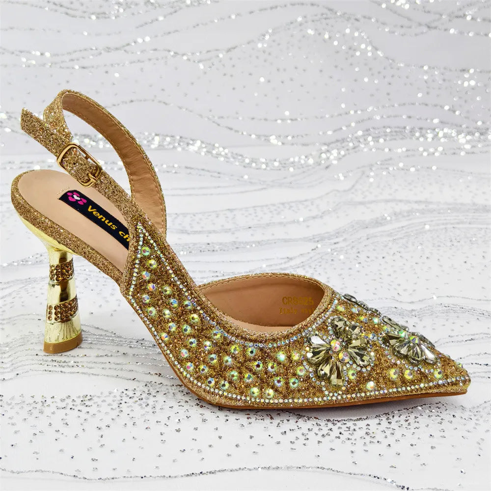 Luxury Handmade Shoes and Clutch Bag Set for Women FGR43